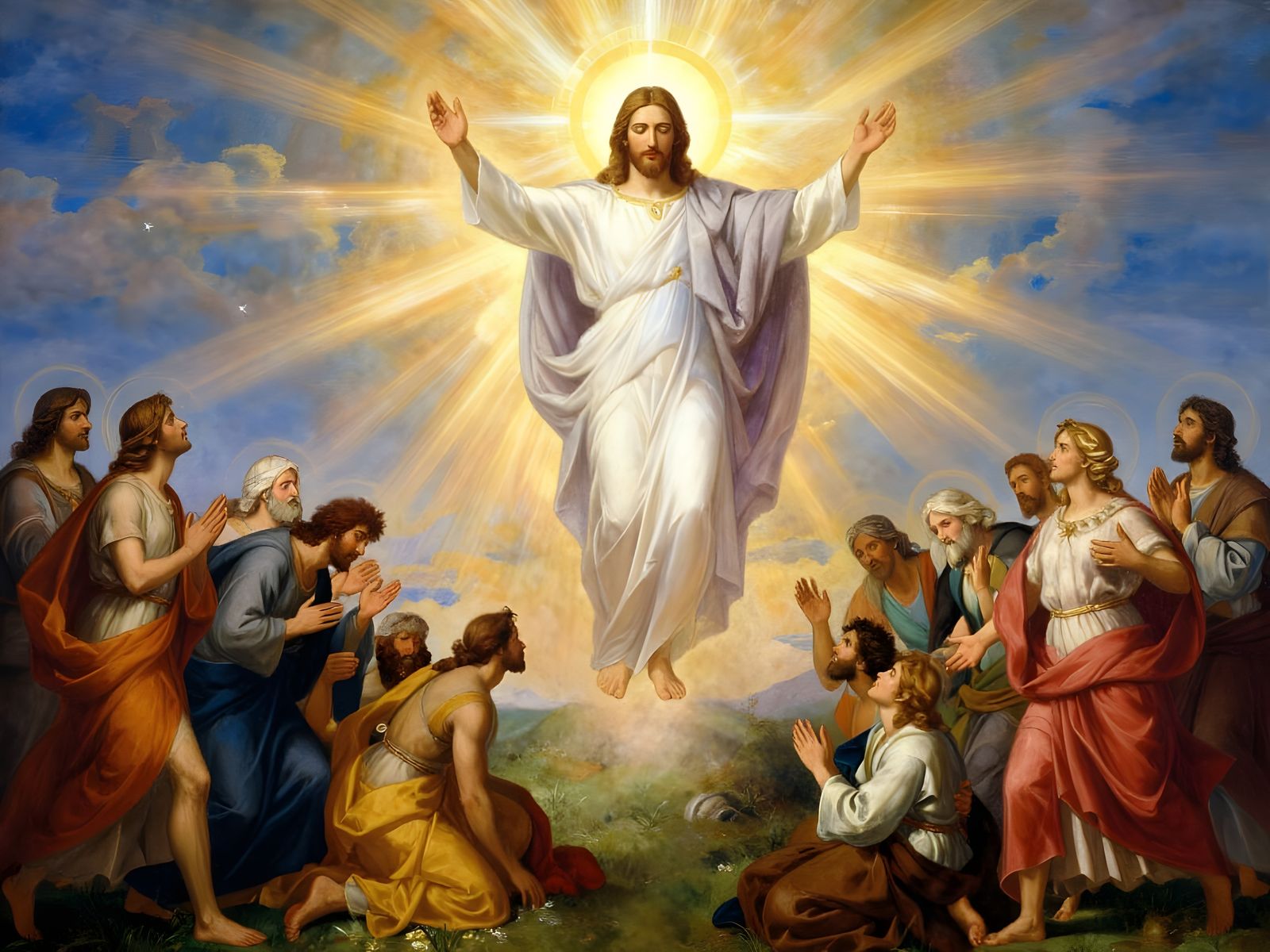 Divine Radiance: Christ's Light and Shield Over Blessed Land...