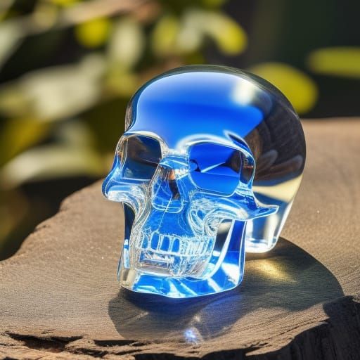 Intricate Crystal Skull in Photorealistic Style