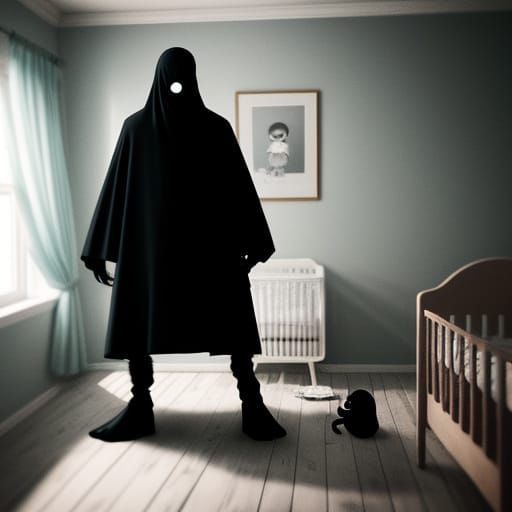Eerie Ghost in Baby Room: Professional Photography