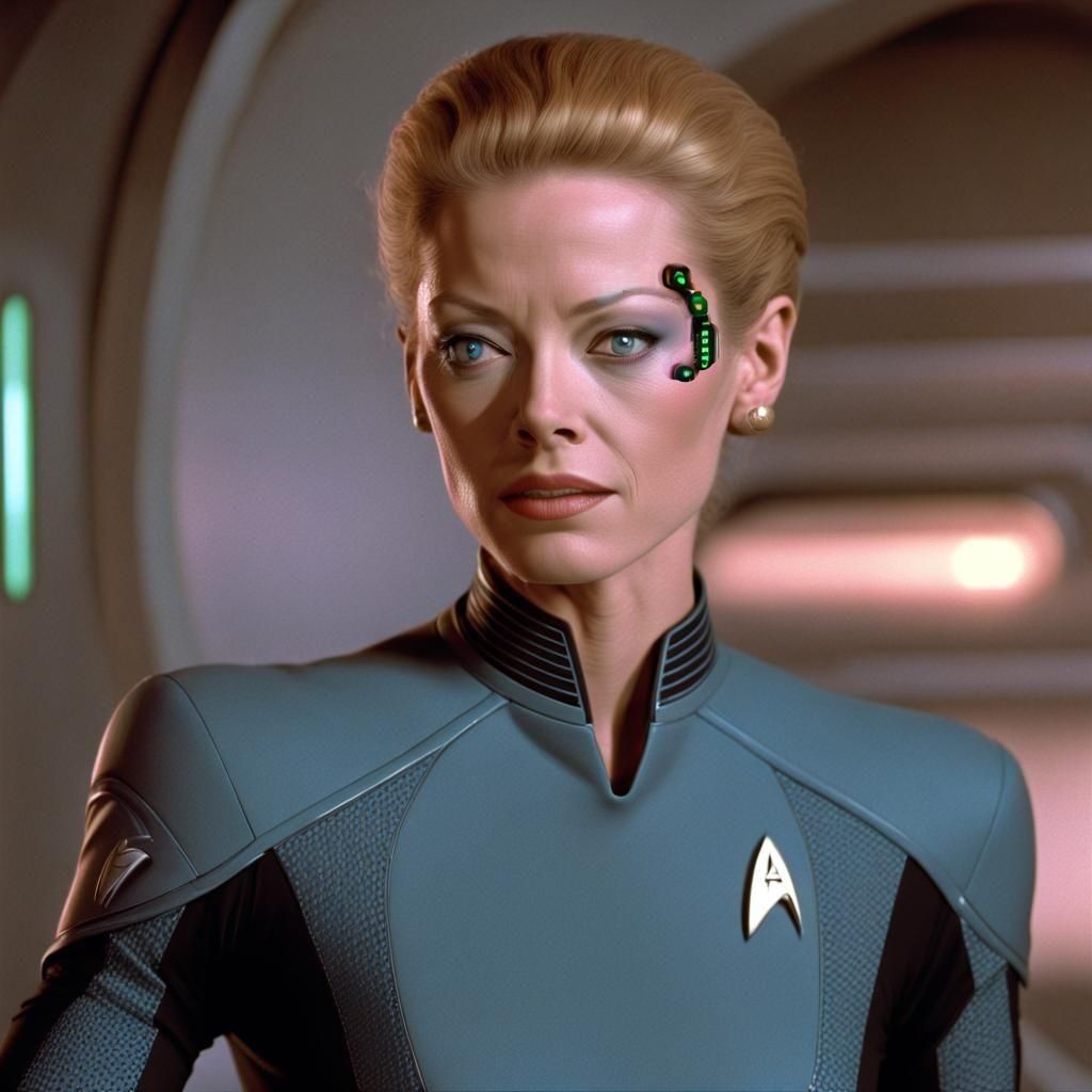 Seven of Nine Borg Implant Portrait