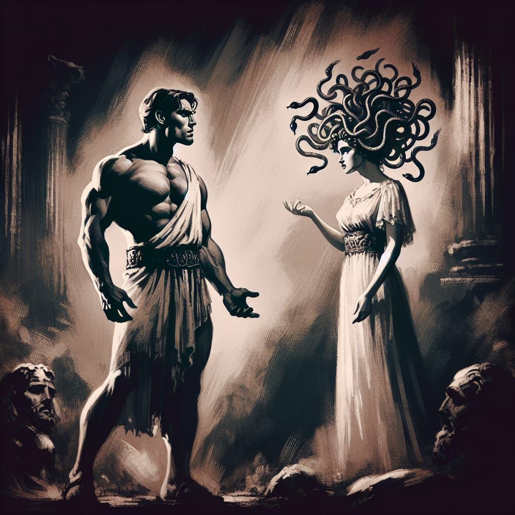 Barbarian Transformed by Enchantress's Gaze