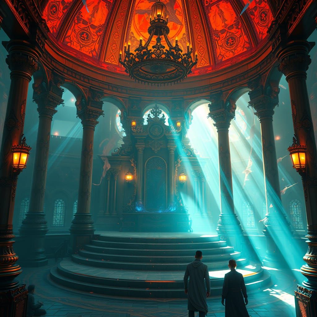 Pavilion in Splendor: 3D Art Nouveau Concept