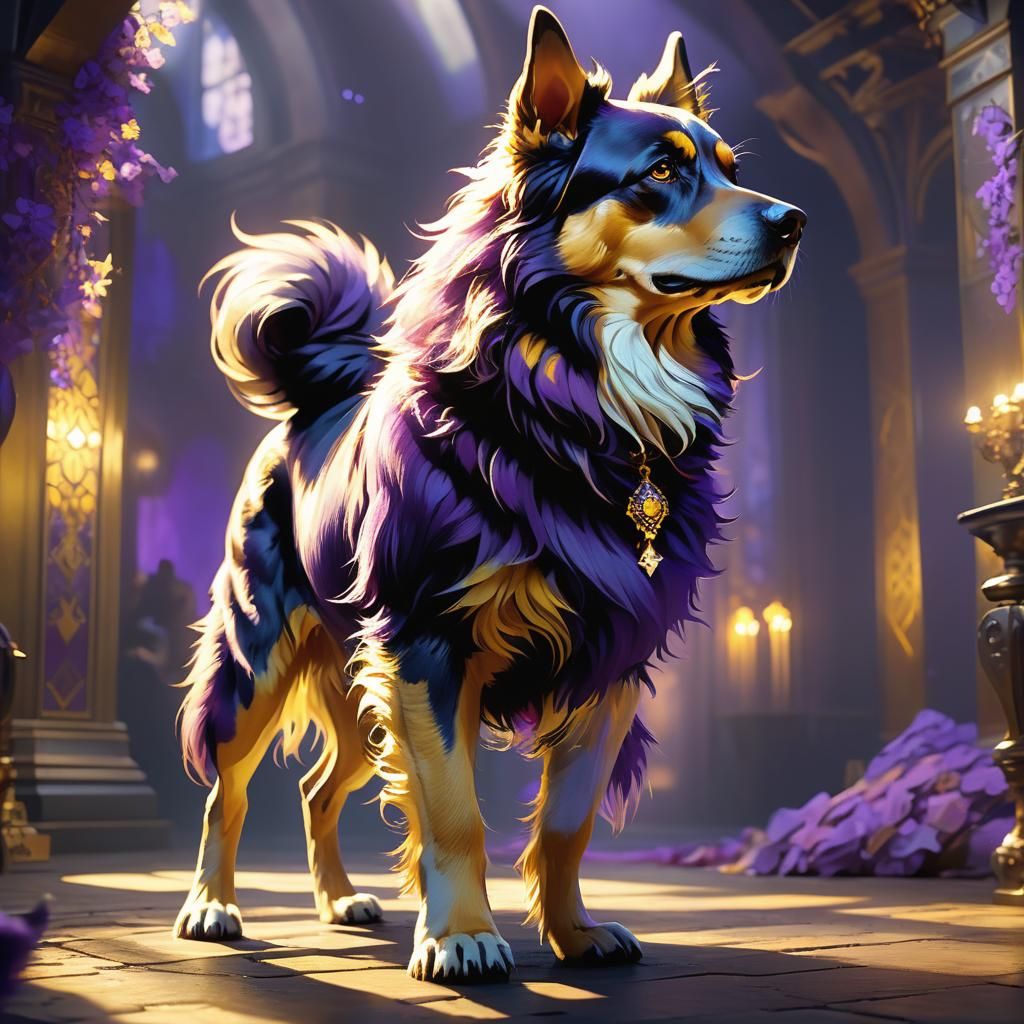 Majestic Dog in Dark Fantasy Concept Art