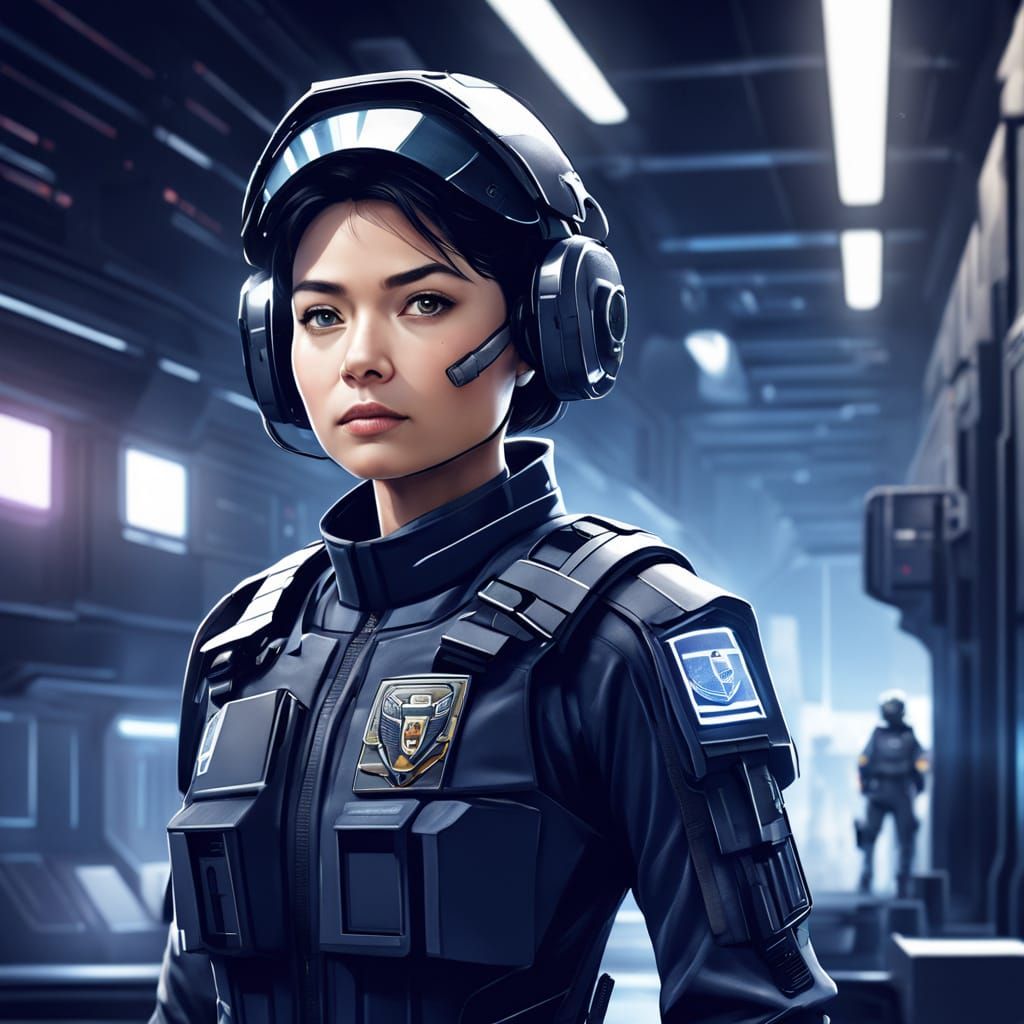 Scifi police officer...