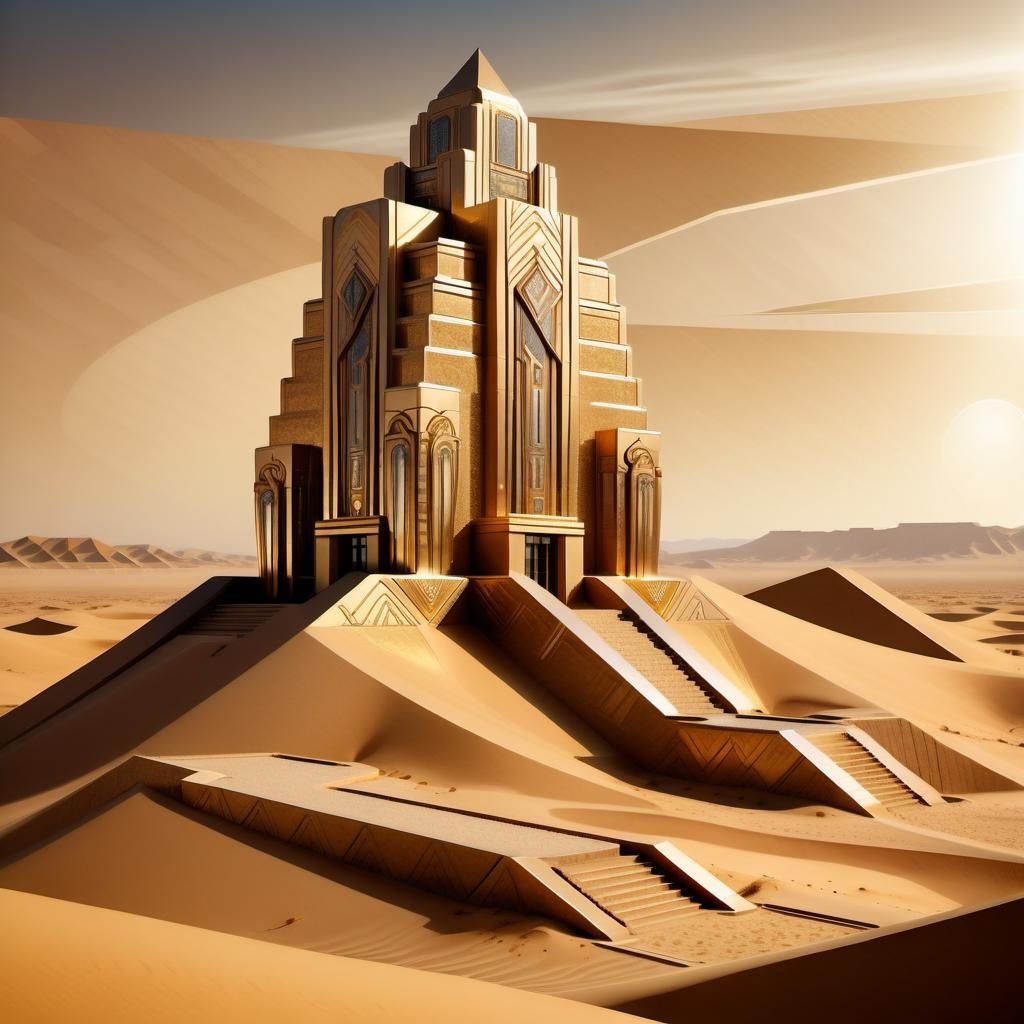 Art Deco Colossus in Gobi Desert