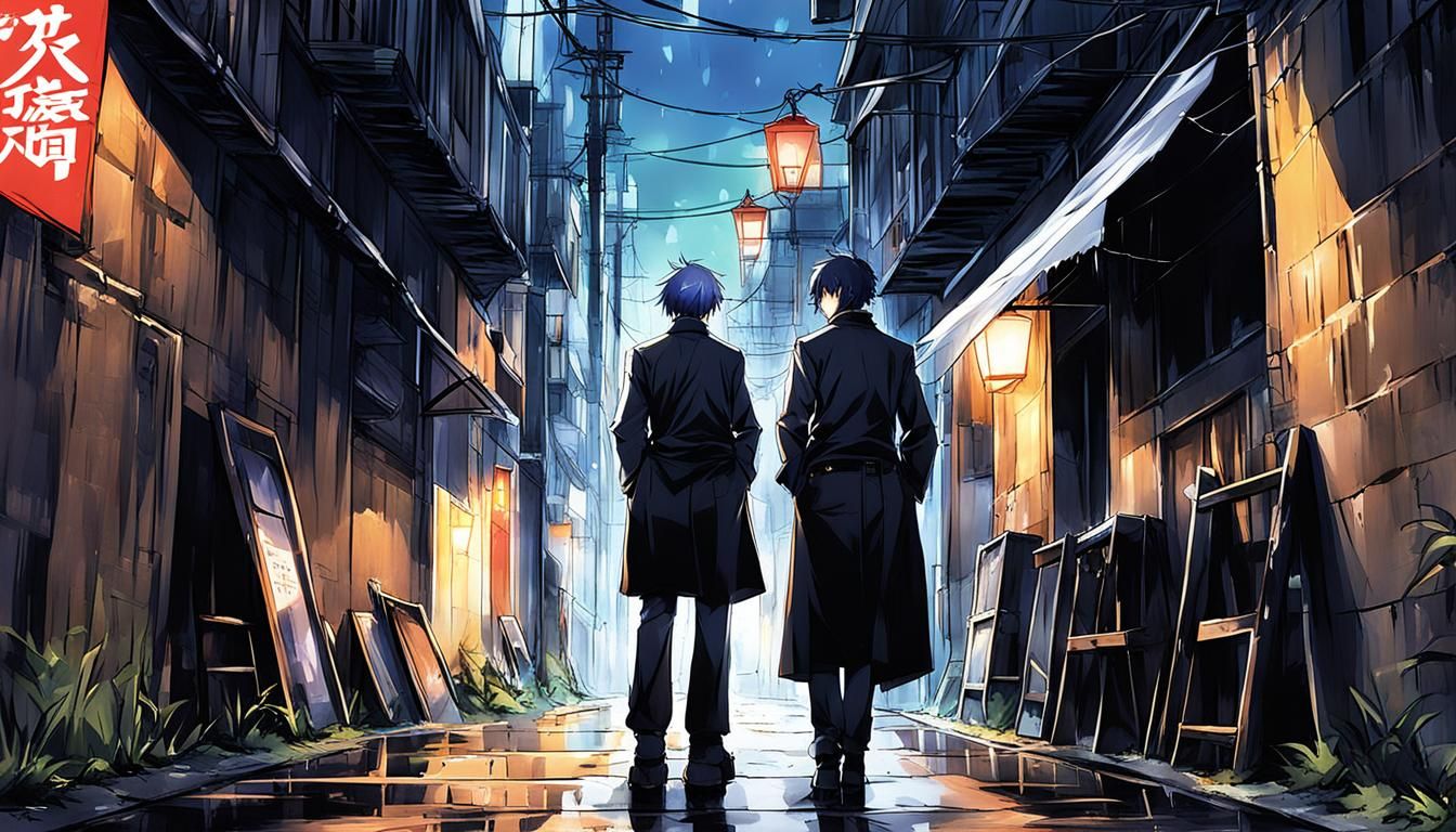 Anime Style Secret Alley Meeting