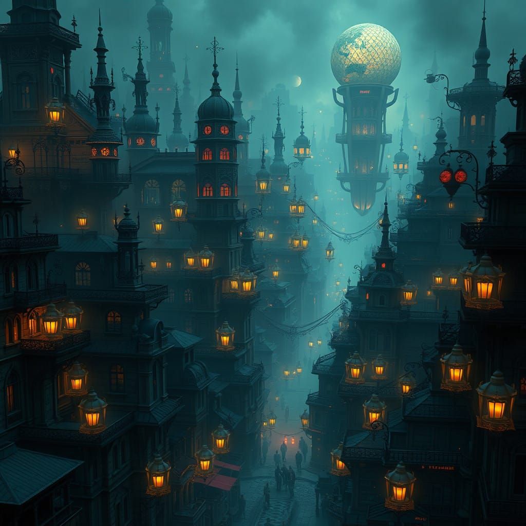 Gaslamp-Fantasy Metropolis Reaches for the Sky in Mysterious...