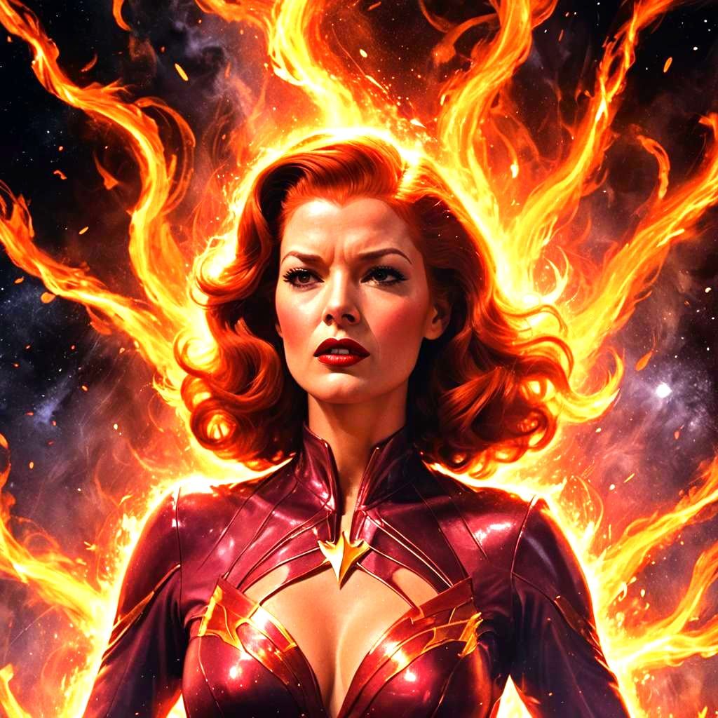 Jean Grey Phoenix as Classic Hollywood Star