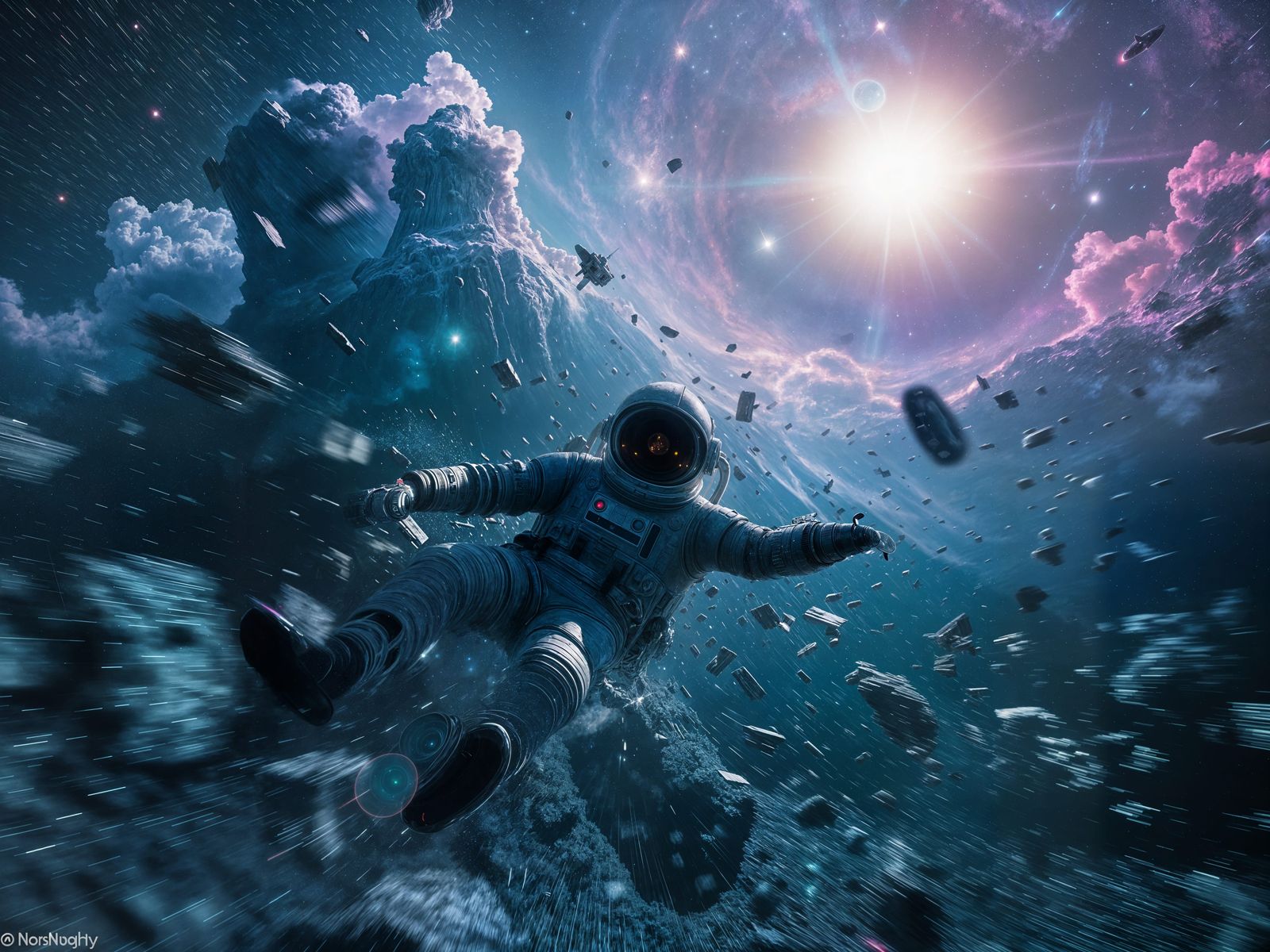 Astronaut lost in space