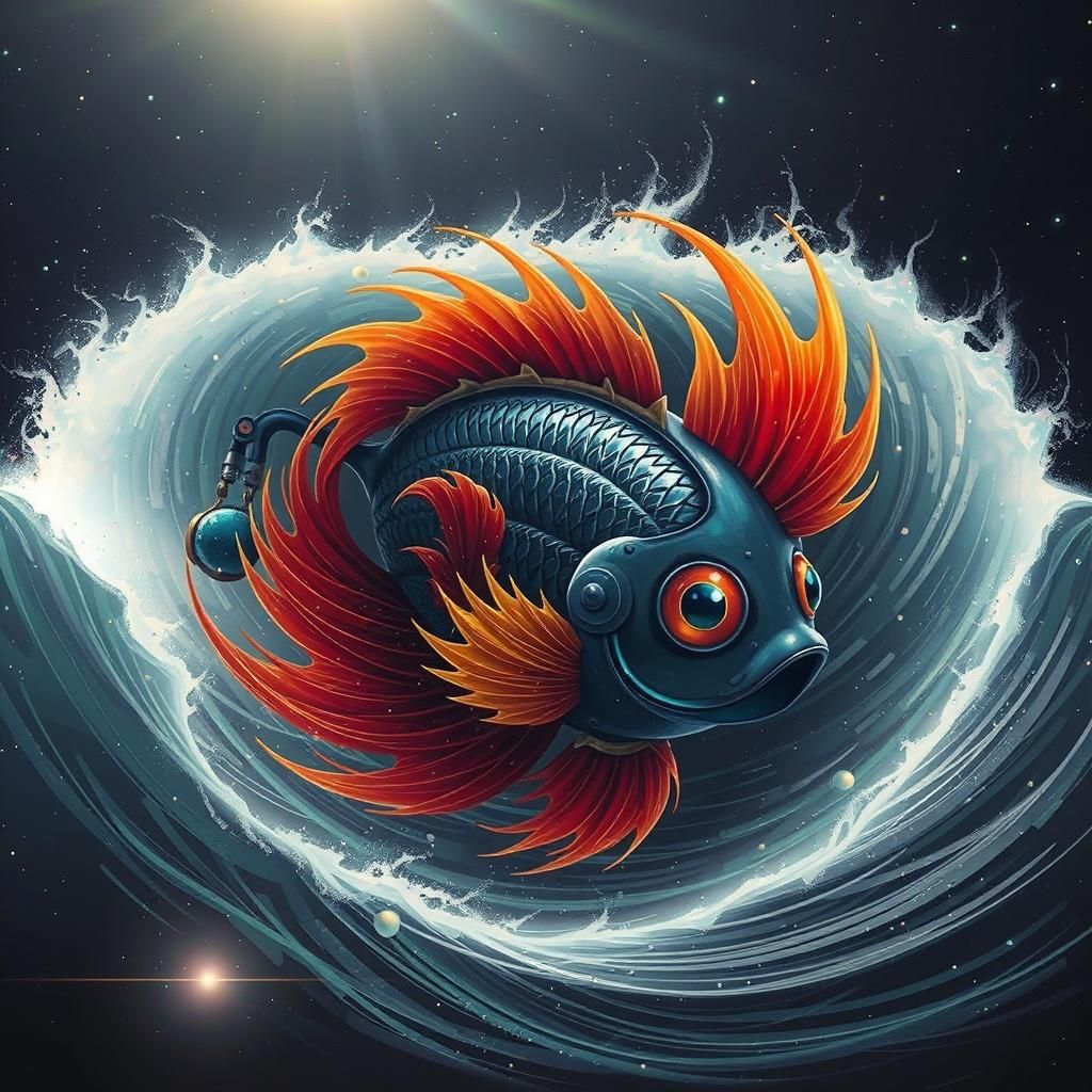 Steampunk Space Guppy Powers Steam Engine