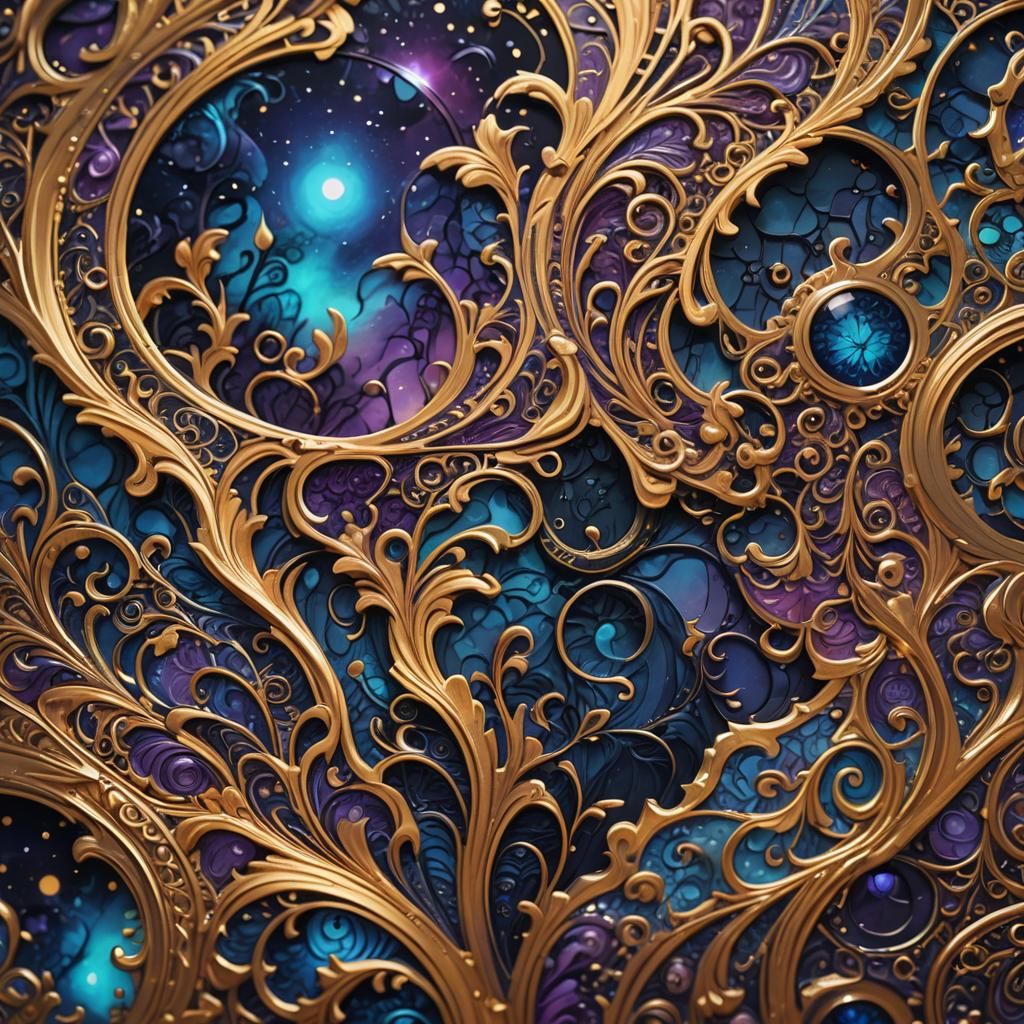 Glowing Kiss-Cut Sticker in Oil Painting Style