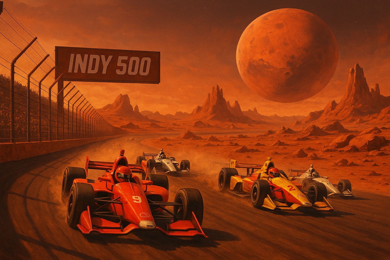Indy 500 on Mars: A Futuristic Race