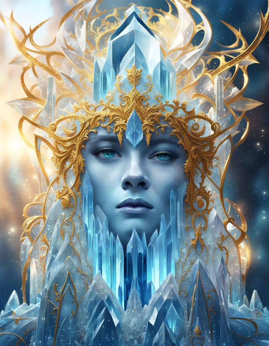 Ice Queen in Crystalline Palace Concept Art