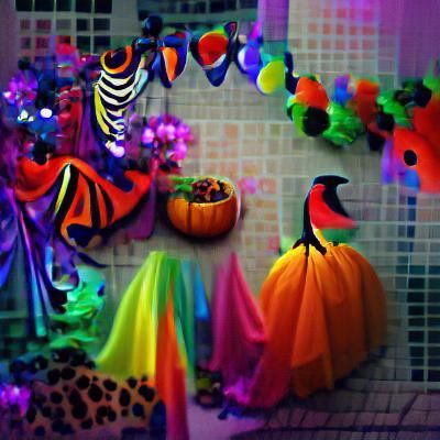 Spooky Haunted House on Halloween Night