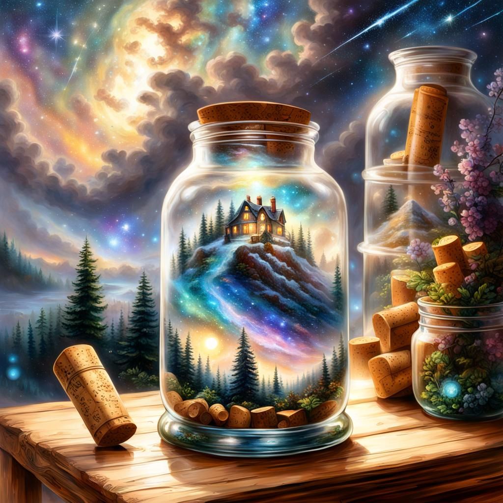 Milky Way in a Jar: Ethereal Fantasy Art