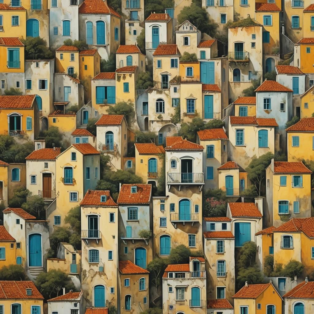 Surreal Villas in Dreamy Colors, Salvador Dali Style