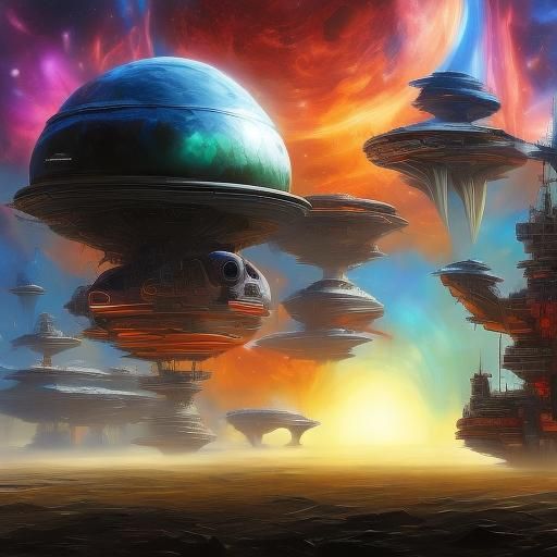 Aliens Witness Spaceships in Heavy Metal Style