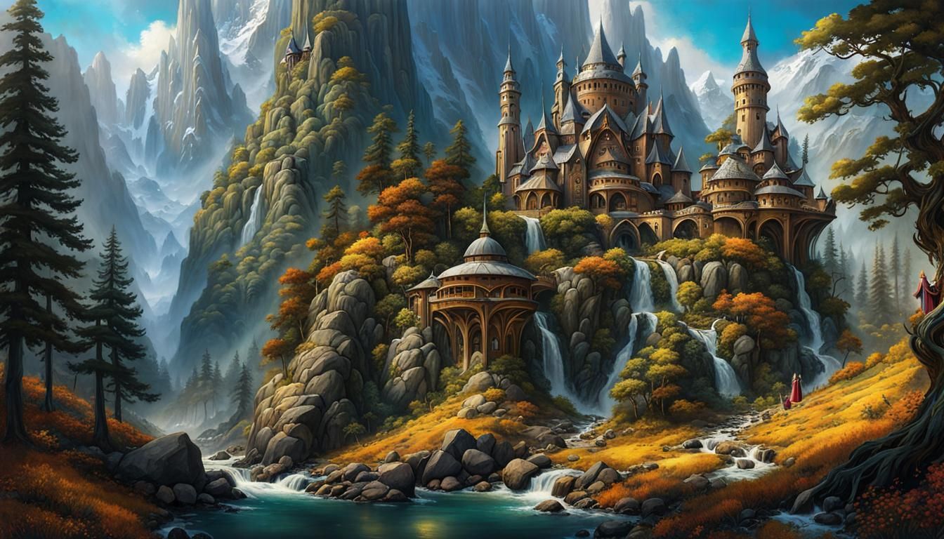 Fairycore Rivendell in Candy Art Style
