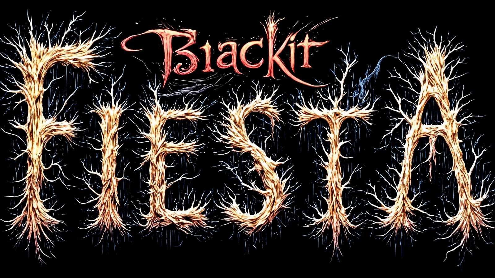 Blacklit Fiesta: Illuminated Manuscript Style Lettering