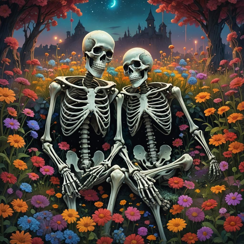 Skeletons in Cosmic Garden: Digital Matte Painting