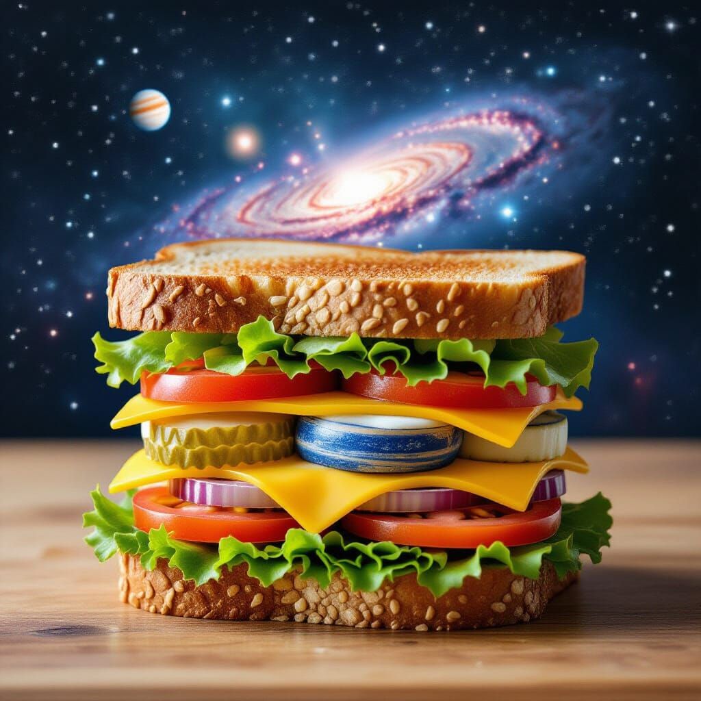 Galactic Sandwich: A Universe Between Bread