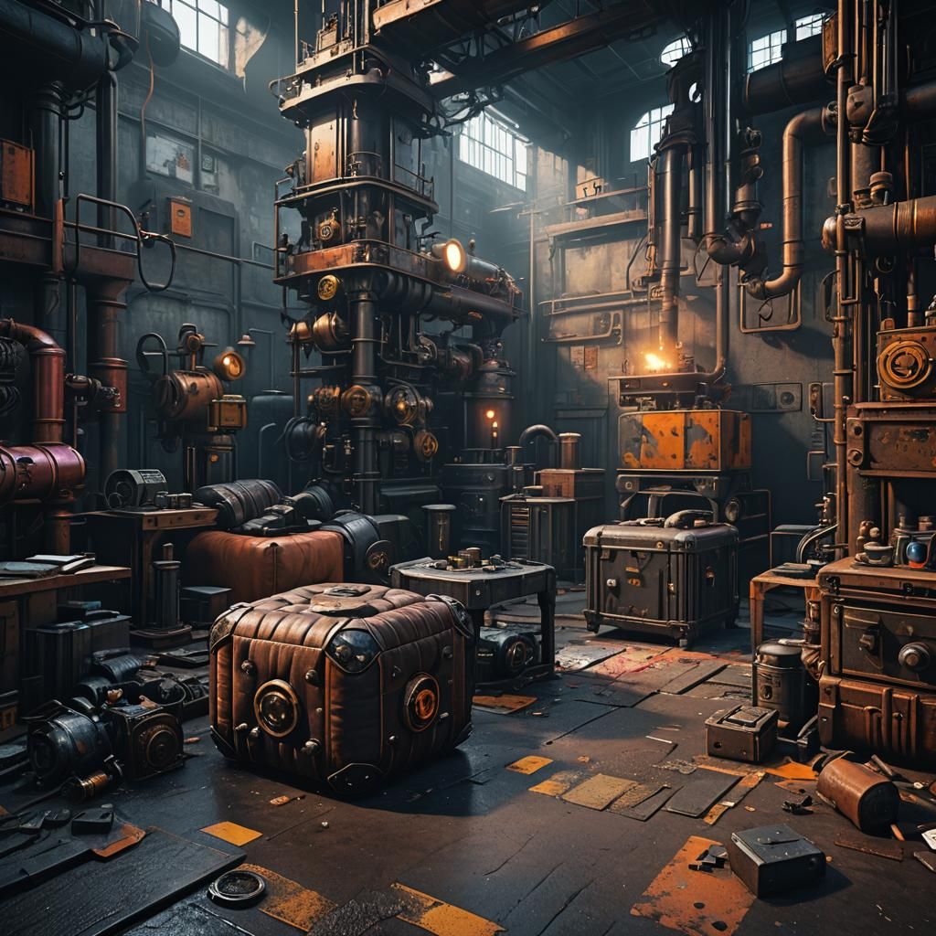 Industrial Punk Style Furniture Design in Matte Painting