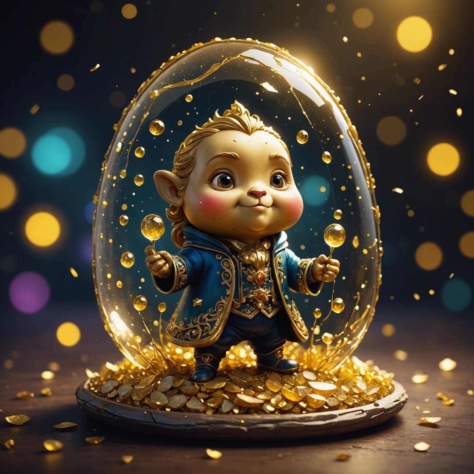 Chibi Potato Character Art in Hyperdetailed Style