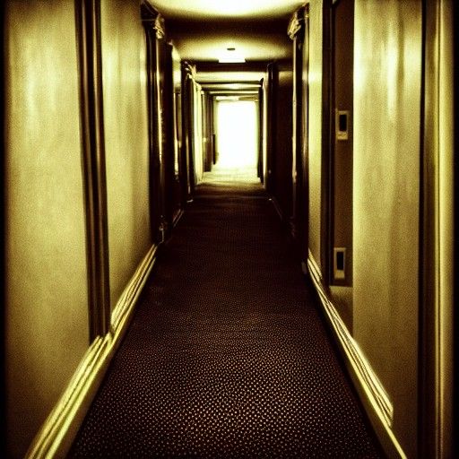 Mysterious Horror Hallway in Liminal Space
