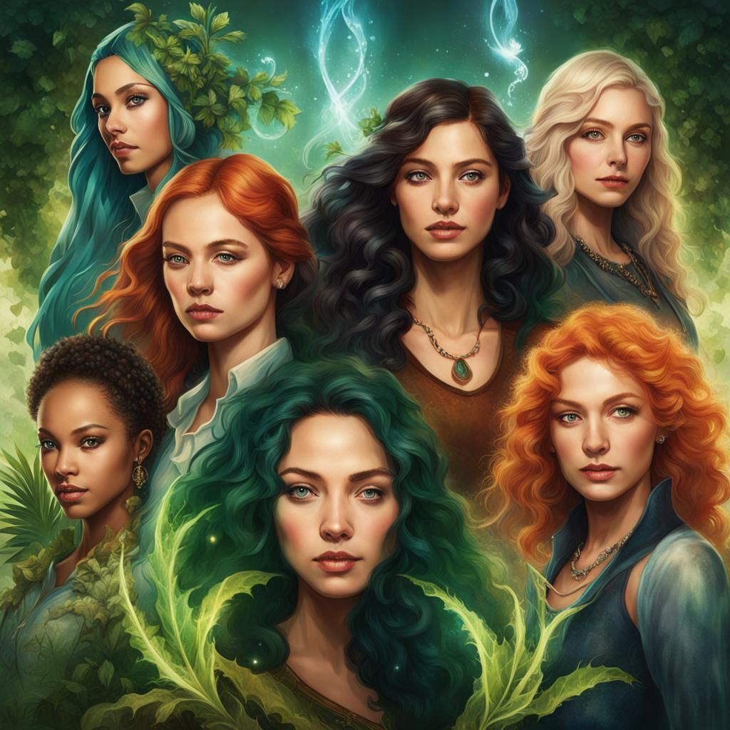 Four Magical Friends with Elemental Powers