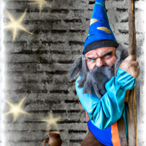 Dwarf Warrior in Dark Corridors: Digital Art