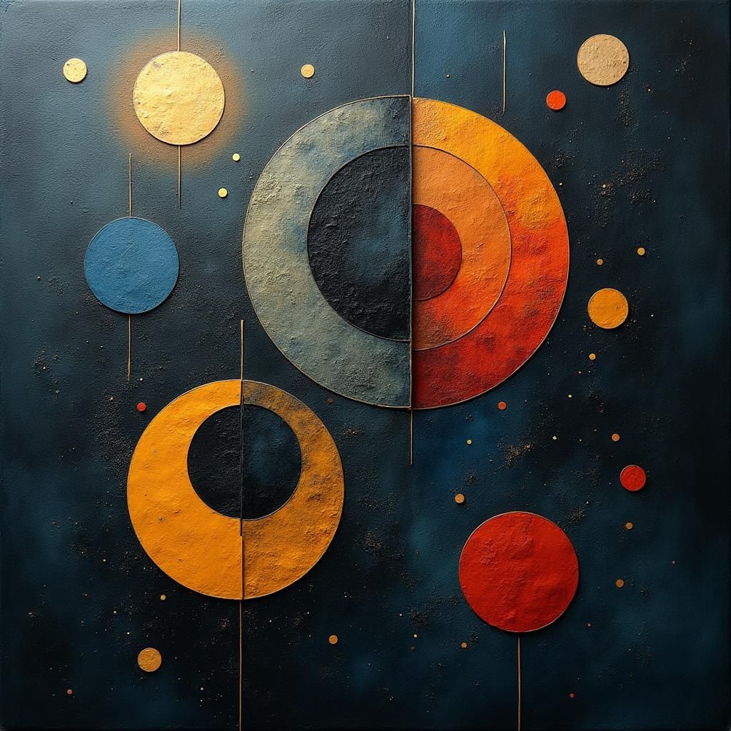 Abstract Emboss with Shadows in Surrealist Style