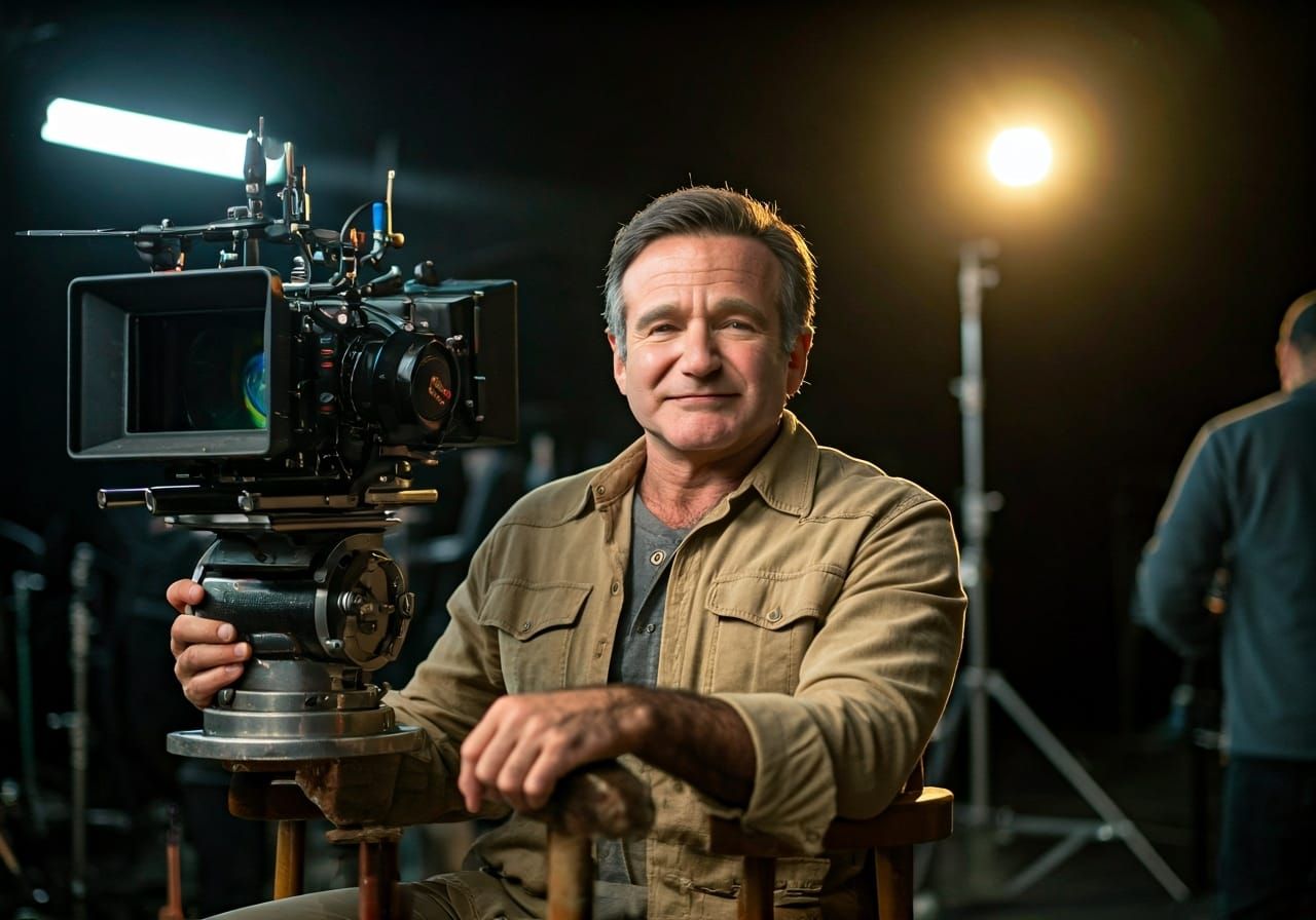 Robin Williams on Jumanji Film Set in 8K