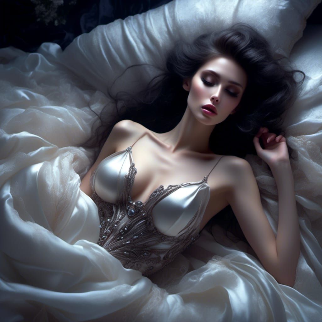 Gothic Portrait of Woman in Ecstasy