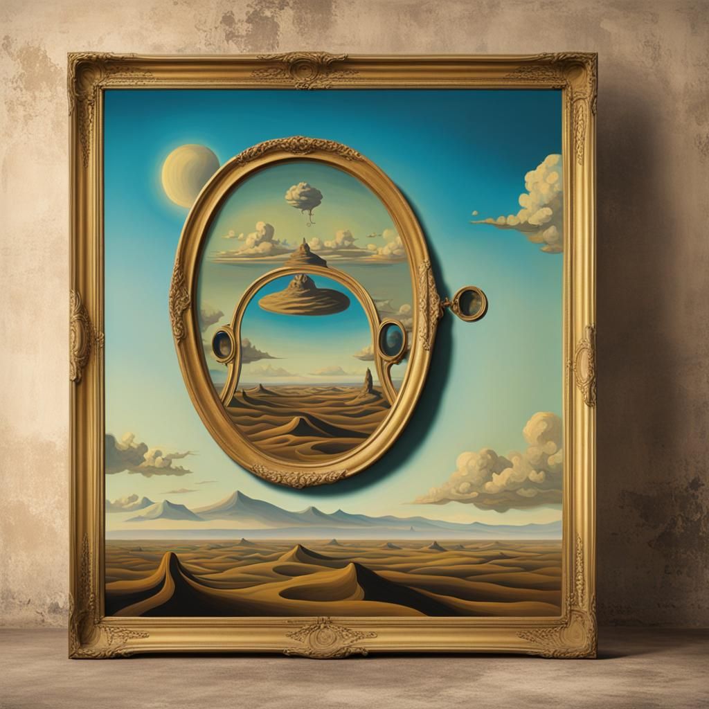 Surreal Mirror Image in Salvador Dali Style