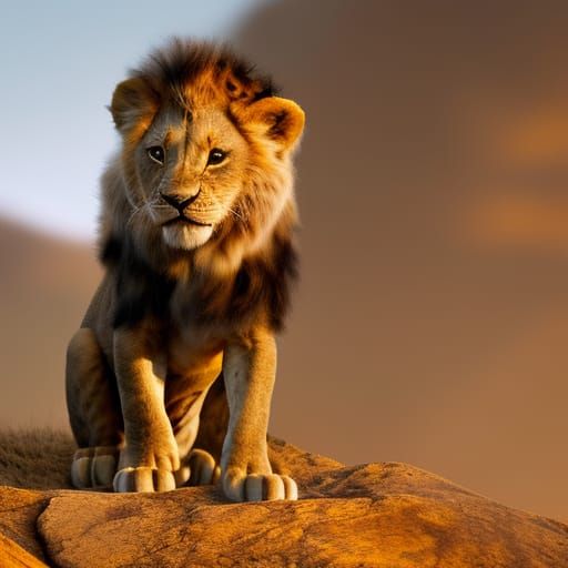 Lion King Portrait in Natural Lighting