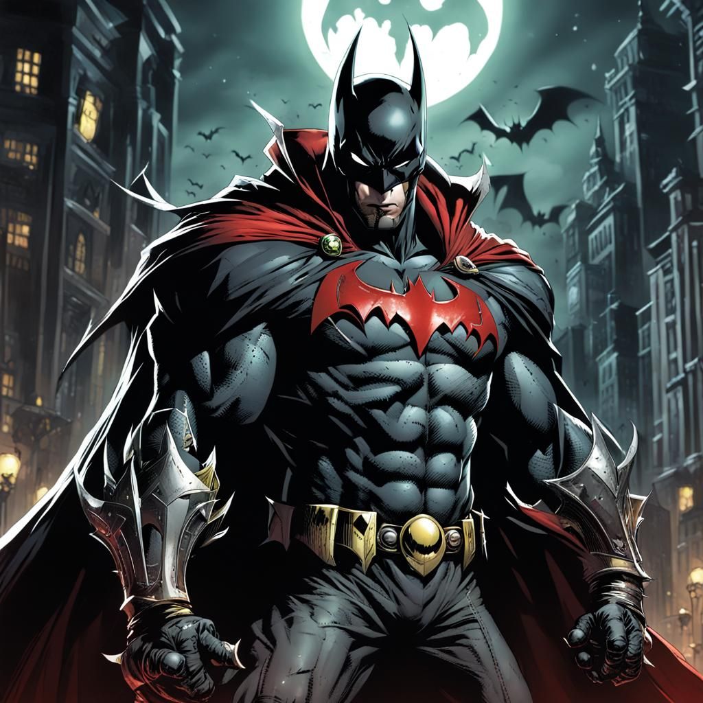 Batman as Spawn: Dark Comic Book Fusion