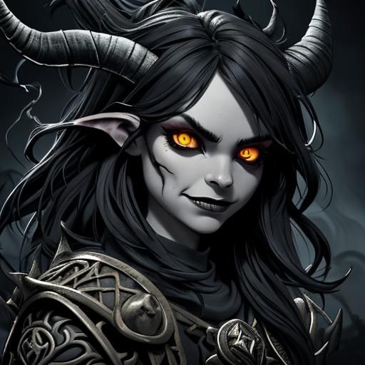 Dark Fantasy Woman of Chaos Illustration