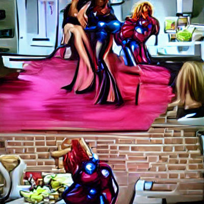 Abstract Cubist Woman Portrait in Geometric Style