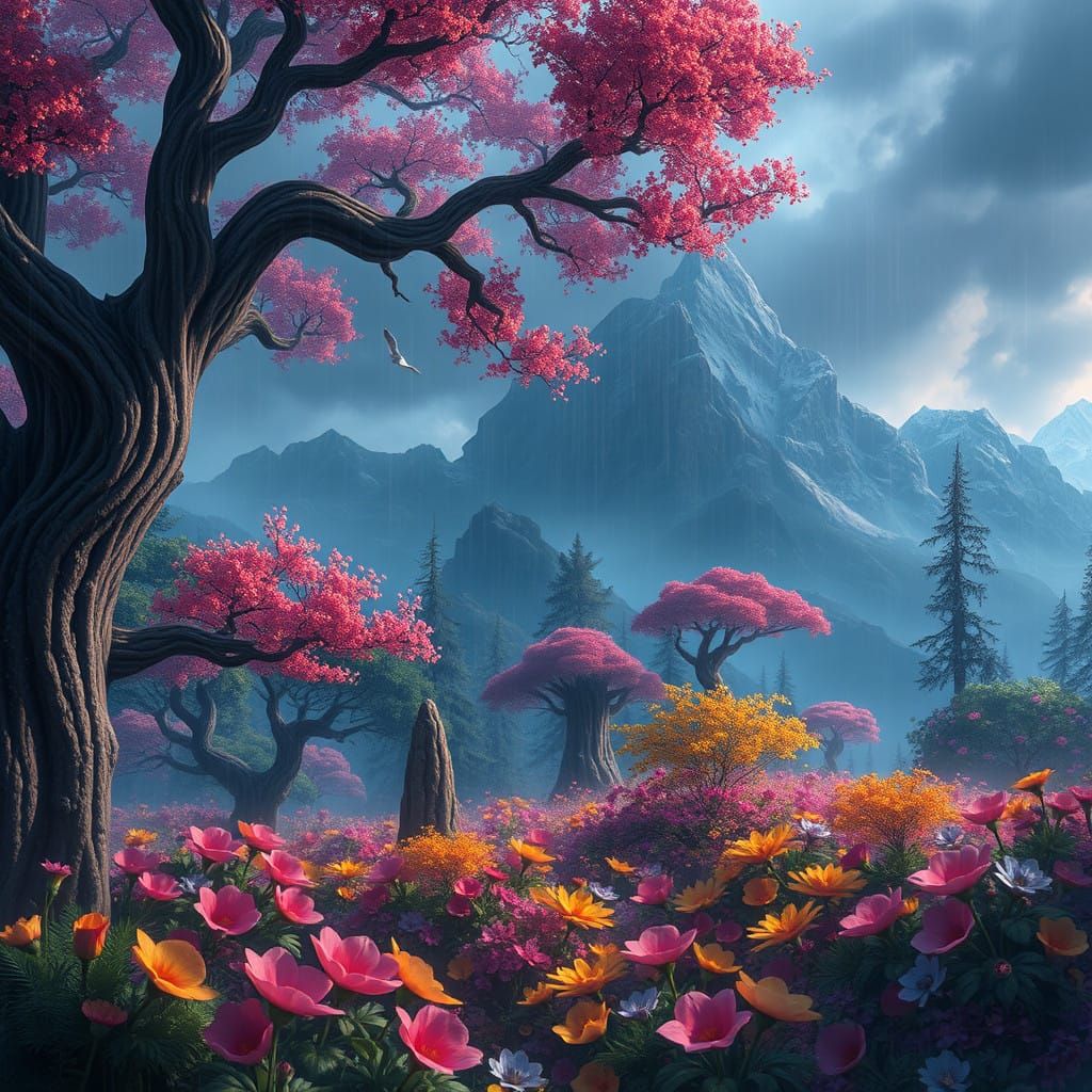 Enchanted Realm of Vibrant Wonder