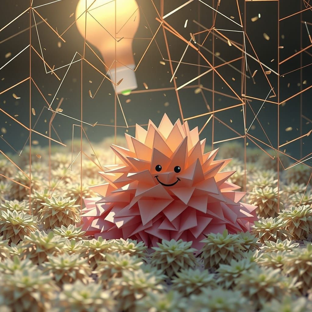 Translucent Paper Cones in Plastic Flower Field