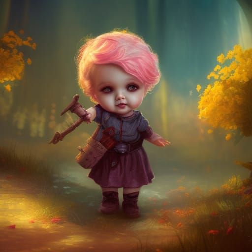 Detailed Fantasy Doll Concept Art