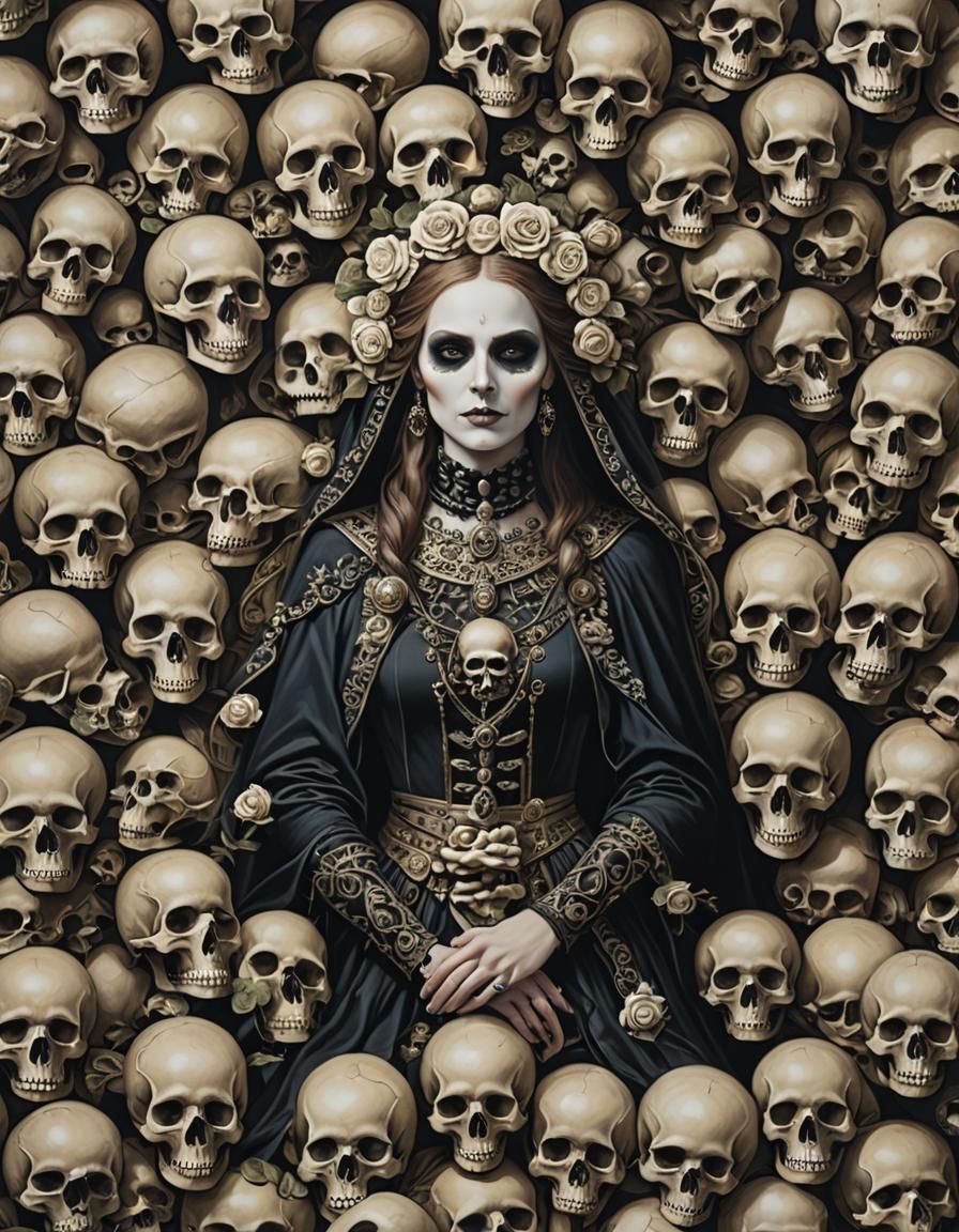 The Lady of the Skulls: A Haunting Portrait