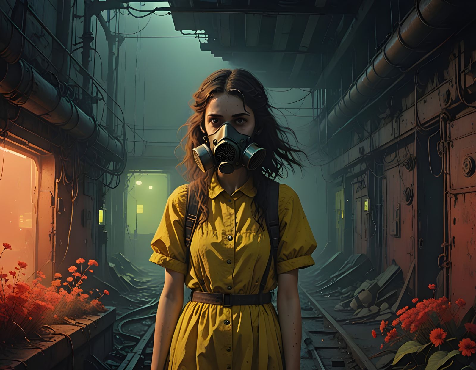 Gothic Summer Goddess in a Toxic Basement