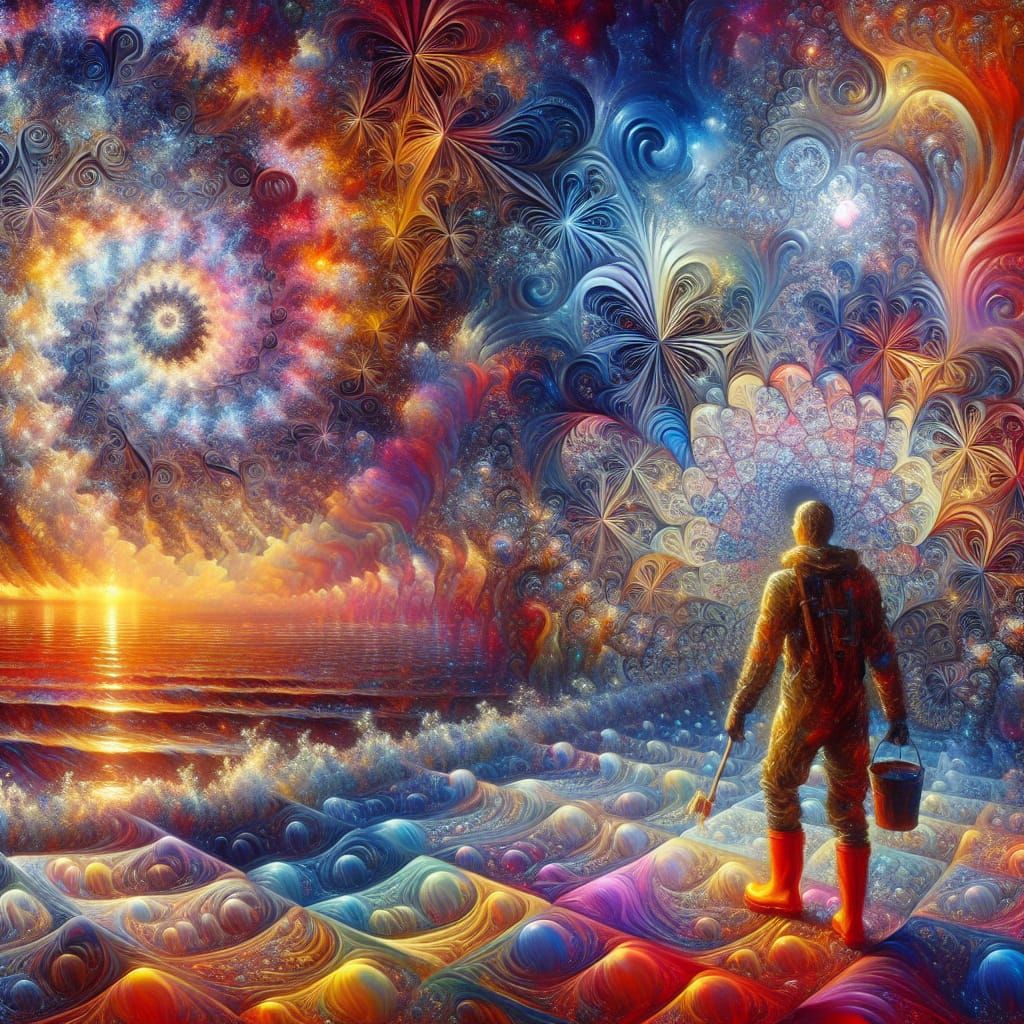 Eternal Love Unfolds in Vibrant Cosmic Patterns