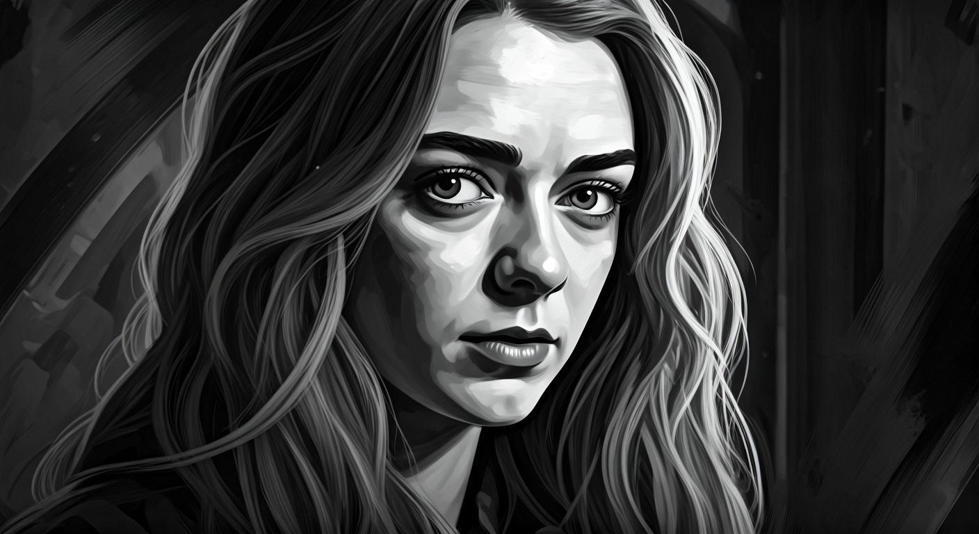 Maisie Williams as Ashildr in Abstract Expressionist Style