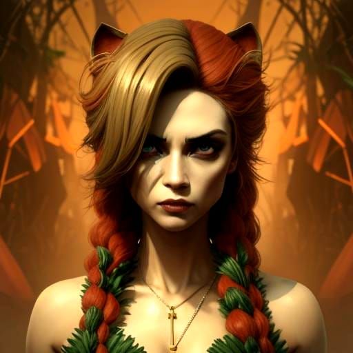 Vibrant Pink Jungle with Red and Gold