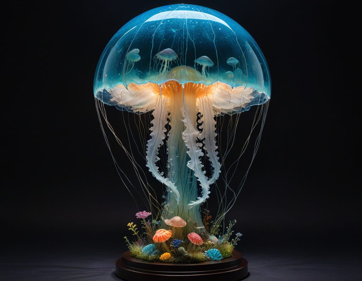 Bioluminescent Semisolid Sphere: Architectural Cloisonné Chi...