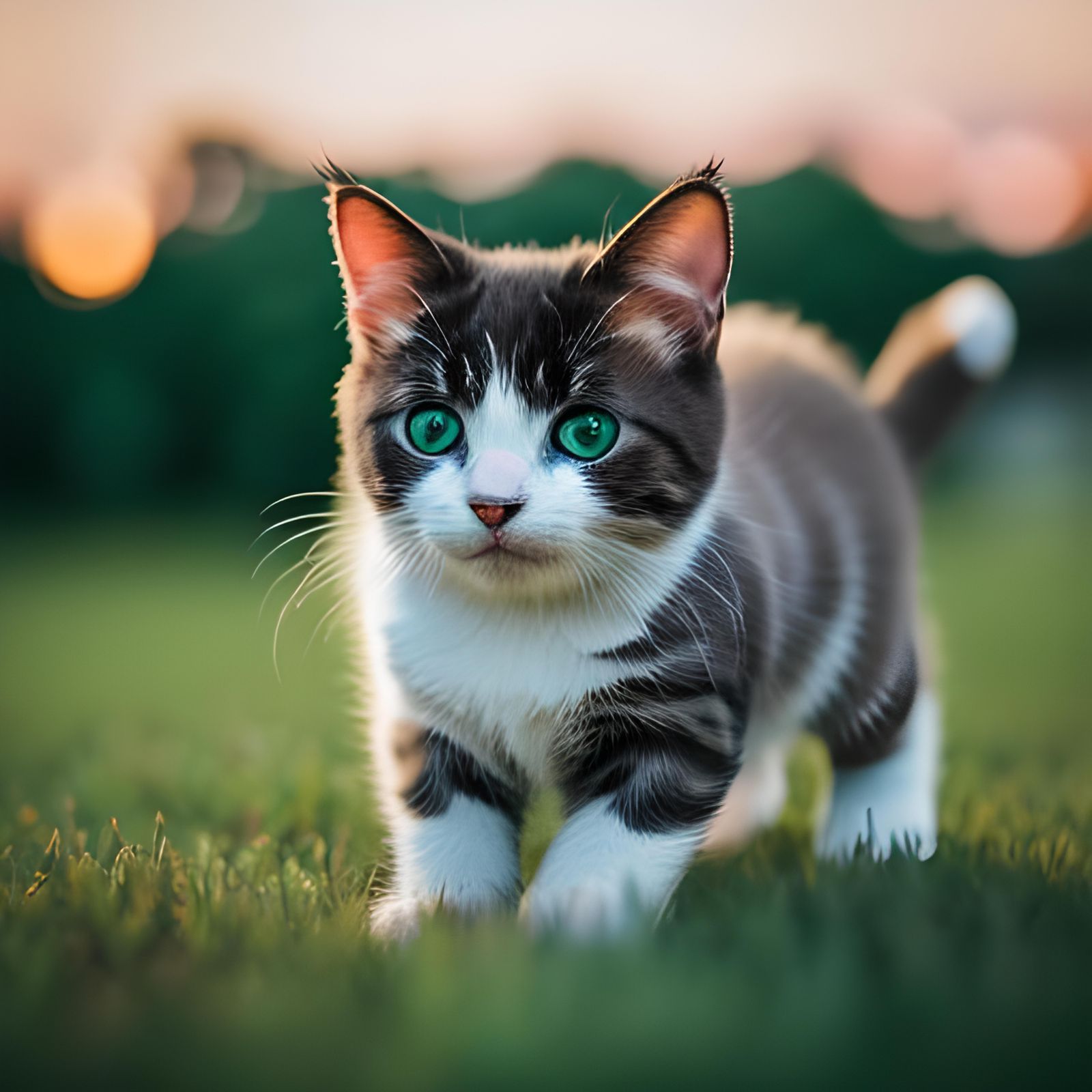Professional Photo of Cute Cats with Bokeh