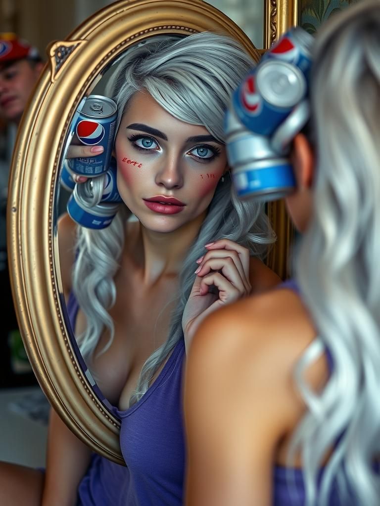 Woman's Graffiti Art Hairstyle Transformation