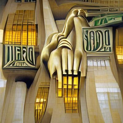 Art Deco Stock Market Illustration